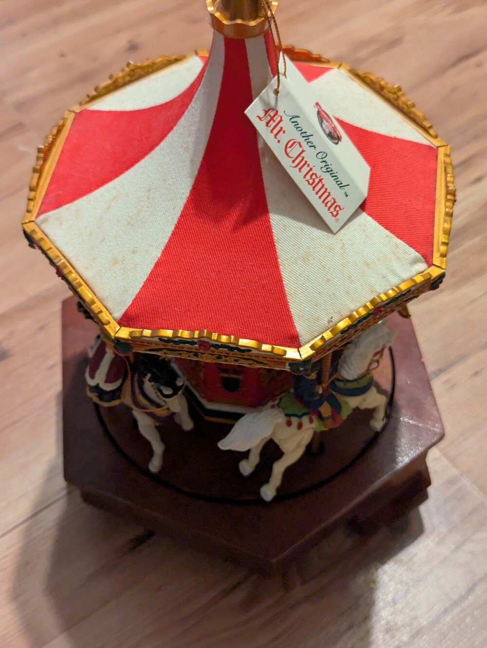Vintage 1999 Mr Christmas Gold Label Millennium Merry Go Round Musical Christmas